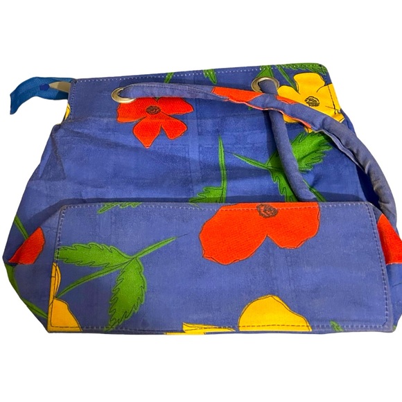 Puerto Vallarta canvas floral beach surf travel canvas tote bag. - Picture 3 of 5